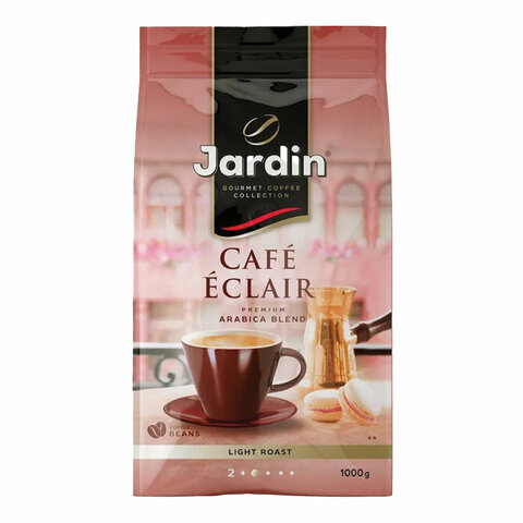 Кофе в зернах JARDIN "Cafe Eclair" (Кафе Эклер), 1000г, вакуумная упаковка, ш/к 16288, 1628-06