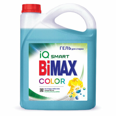 Средство для стирки жидкое 4,8кг BIMAX Color, гель, ш/к 05236