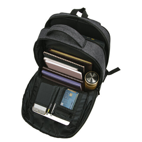 Рюкзак BRAUBERG URBAN универсальный, с отд. для ноутбука, Houston, темно-серый, 45х31х15 см, 229895
