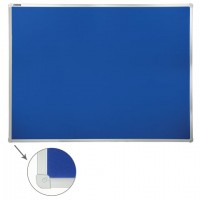 Доска c текстильным покрытием для объявлений (90х120 см) синяя, ГАРАНТИЯ 10 ЛЕТ, РОССИЯ, BRAUBERG, 231701