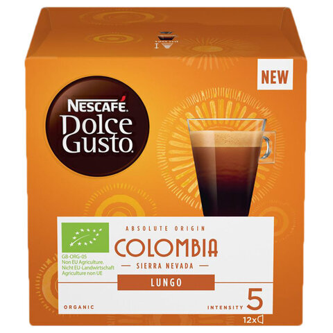 Кофе в капсулах NESCAFE "Lungo Colombia Sierra Nevada" для кофемашин Dolce Gusto, 12 шт. х 7 г, 12431239