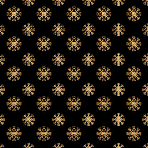 Бумага упаковочная новогодняя 70х100 см ЗОЛОТАЯ СКАЗКА "Black&Gold", 5 дизайнов, 70 г/м2, 591584