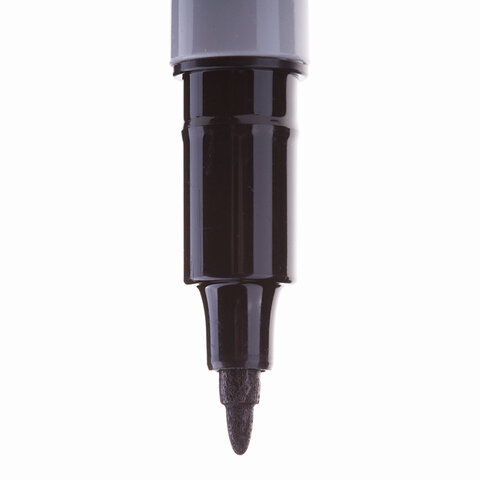Маркер перманентный (нестираемый) CROWN "Multi Marker Super Slim", ЧЕРНЫЙ, тонкий, 1 мм, P-505F
