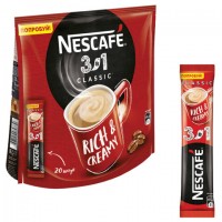 Кофе растворимый NESCAFE "3 в 1 Классик", 20 пакетиков по 16 г (упаковка 320 г), 12235512