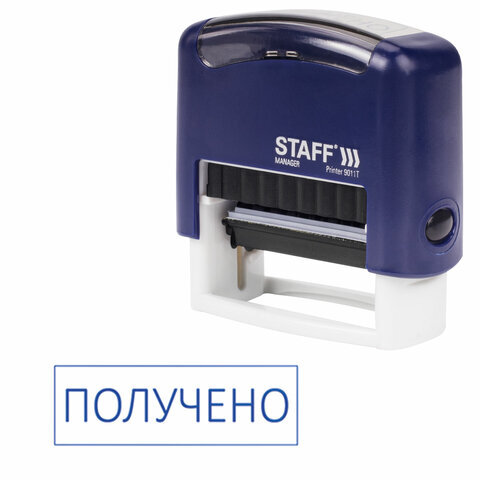 Штамп стандартный STAFF "ПОЛУЧЕНО", оттиск 38х14 мм, "Printer 9011T", 23хххх, 237422