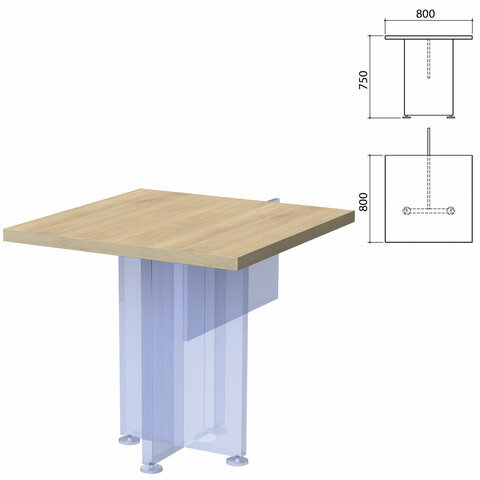 Столешница стола приставного "Приоритет" (ш800*г800*в750 мм), кронберг, К-915, ш/к 55, К-915 кронберг