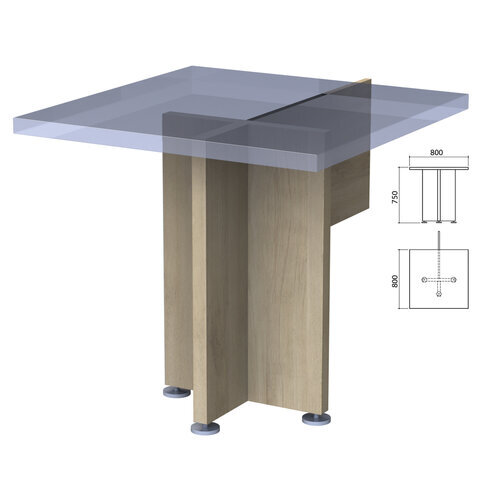 Каркас стола приставного "Приоритет" (ш800*г800*в750 мм), кронберг, К-916, ш/к 55652, К-916 кронберг