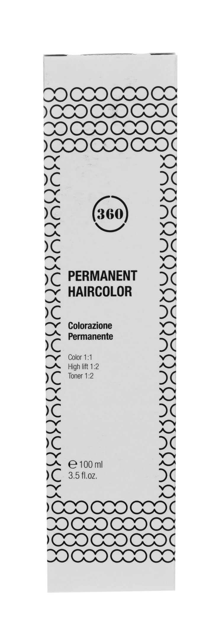 Перманентный краситель 360 Permanent Hair Color, COPPERY медный контрастный, 100 мл