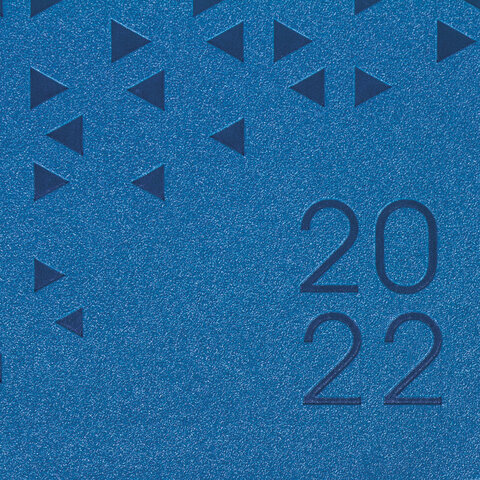 Еженедельник датированный 2022 МАЛЫЙ ФОРМАТ 95х155 мм А6, BRAUBERG "Glance", под кожу, синий, 112897
