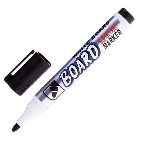 Маркер для доски CROWN "Multi Board", ЧЕРНЫЙ, с клипом, круглый наконечник, 3 мм, CBM-1000