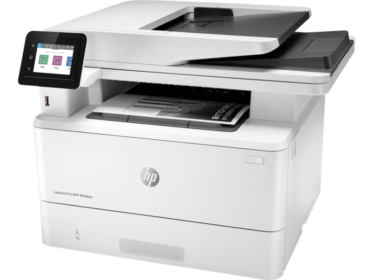HP LaserJet Pro MFP M428dw RU (p/c/s,  A4, 38 ppm, 512Mb, Duplex, 2 trays 100+250,ADF 50, USB 2.0/GigEth/Dual-band WiFi with Bluetooth Low Energy ,Cartridge 10 000 pages in box,1y warr., repl. F6W16A)