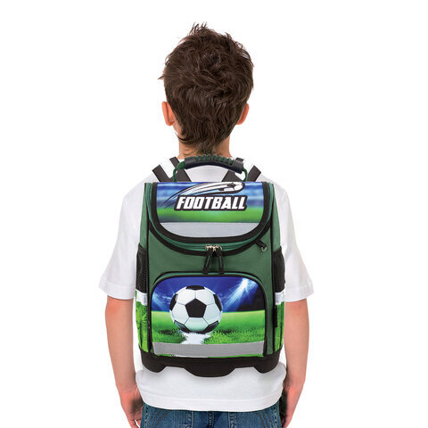 Ранец ЮНЛАНДИЯ WISE для начальной школы, Play football, 37х29х15 см, 229949