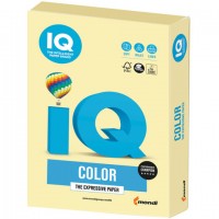 Бумага IQ color, А4, 160 г/м2, 250 л., пастель, желтая, YE23