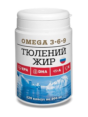 Тюлений жир 120 капсул по  36г