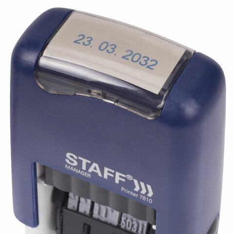 Датер-мини STAFF, месяц цифрами, оттиск 22х4 мм, "Printer 7810 BANK", 23хххх, 237433