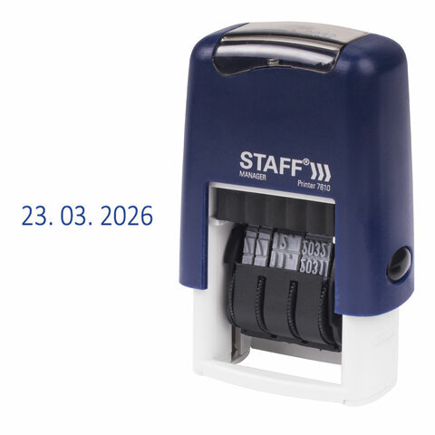 Датер-мини STAFF, месяц цифрами, оттиск 22х4 мм, "Printer 7810 BANK", 23хххх, 237433