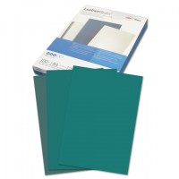 Обложки картонные для переплета А4, КОМПЛЕКТ 100 шт., тиснение под кожу, 250 г/м2, зеленые, GBC, CE040045