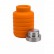 Бутылка для воды силиконовая складная с крышкой, 500 мл, оранжевая Bradex (TK 0268)