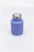 Бутылка для воды силиконовая складная с крышкой, 500 мл, фиолетовая Bradex (TK 0267)