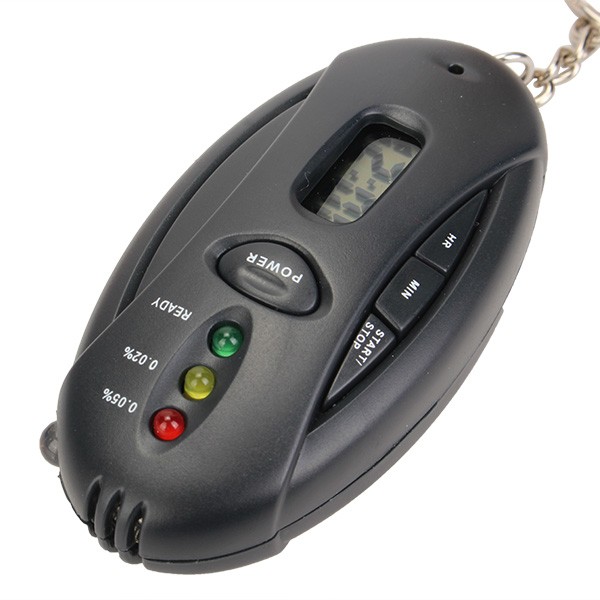 Алкотестер-брелок Alcohol Breath Tester and Timer with flashlight (M22110)