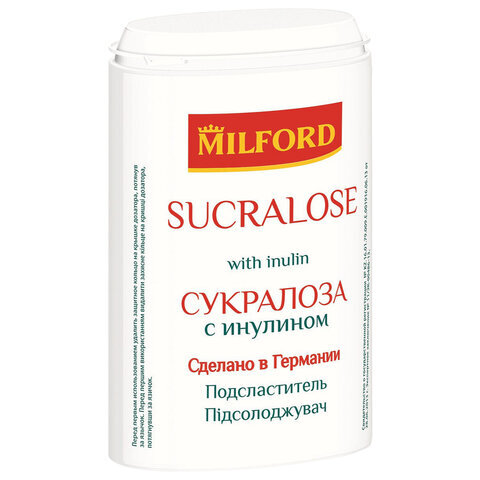 Заменитель сахара MILFORD Сукралоза с инулином, 370 таблеток, пласт. баночка с дозатором, 941201