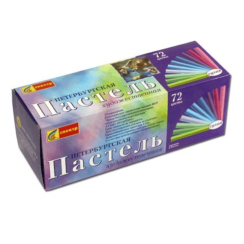 Пастель сухая художественная СПЕКТР "Петербургская", 72 цвета, круглое сечение