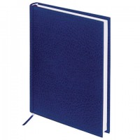Ежедневник недатированный А5 (138х213 мм) BRAUBERG "Profile", балакрон, 160 л., синий, 123426