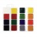 Краски акварельные BRAUBERG "АКАДЕМИЯ", 16 цветов, медовые, квадратные кюветы, пластиковый пенал, 190552