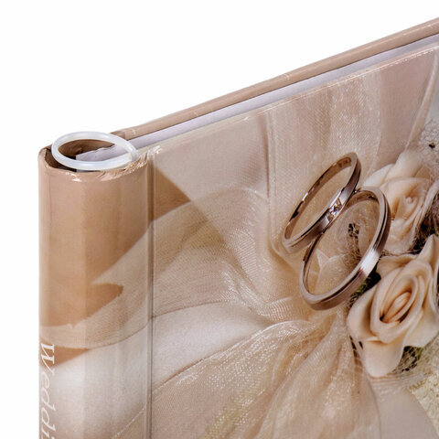 Фотоальбом BRAUBERG свадебный "Наша свадьба" 20 магнитных листов, 23х28 см, спираль, 391154