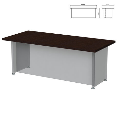 Столешница стола письменного "Приоритет" (ш2000*г900*в750 мм), венге, К-905, ш/к 3410, К-905 венге