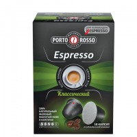 Капсулы для кофемашин NESPRESSO "Espresso", натуральный кофе, 10 шт. х 5 г, PORTO ROSSO
