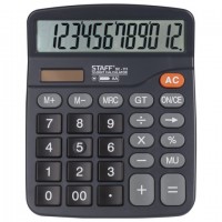 Калькулятор настольный STAFF PLUS DC-111 (180x145 мм), 12 разрядов, двойное питание, +БАТАРЕЙКА АА, 250427