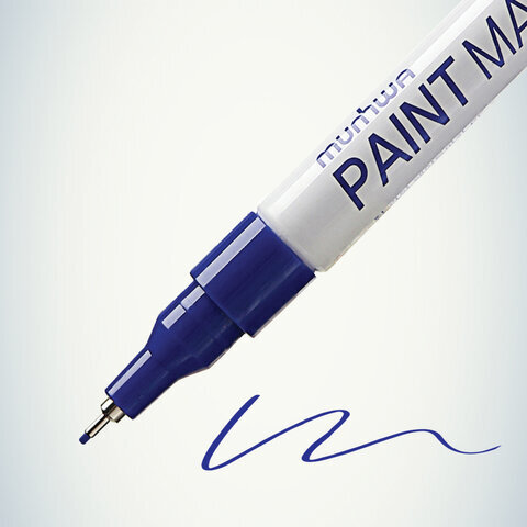 Маркер-краска лаковый MUNHWA "Extra Fine Paint Marker", СИНИЙ, 1 мм, нитро-основа, EFPM-02
