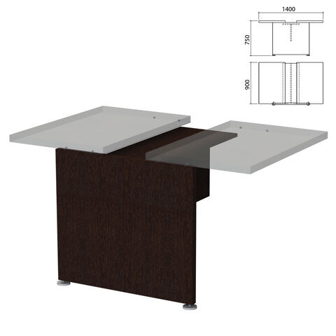 Каркас модуля стола для переговоров "Приоритет" (ш1400*г900*в750 мм), венге, К-914, ш, К-914 венге