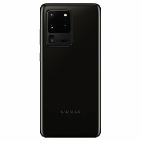 Смартфон SAMSUNG Galaxy S20 Ultra, 2 SIM, 6,9”, 4G (LTE), 108/40 + 48 + 12 Мп, 128 ГБ, черный, металл, SM-G988BZKDSER