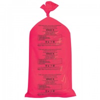 Мешки для мусора медицинские, в пачке 20 шт., класс В (красные), 100 л, 60х100 см, 15 мкм, АКВИКОМП