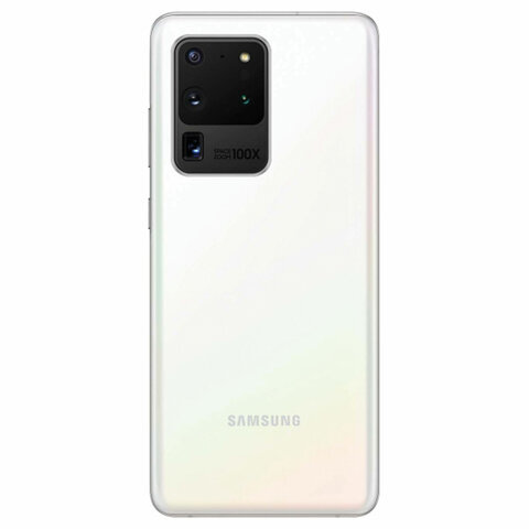 Смартфон SAMSUNG Galaxy S20 Ultra, 2 SIM, 6,9”, 4G (LTE), 108/40 + 48 + 12 Мп, 128 ГБ, белый, металл, SM-G988BZWDSER