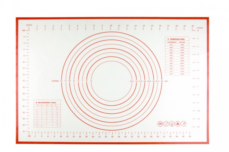 Силиконовый коврик с разметкой 60х40см, красный Bradex (TK 0495)