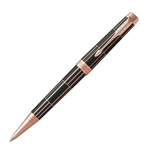 Ручка шариковая PARKER "Premier Luxury Brown PGT", корпус коричневый, позолоченные детали, черная, 1931400