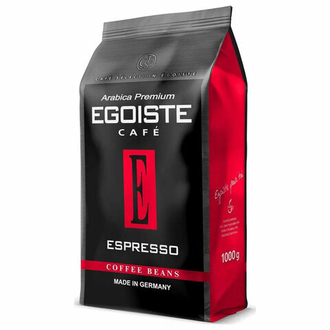 Кофе в зернах EGOISTE "Espresso", арабика 100%, 1000г, вакуумная упаковка, ш/к 51094, EG10004021
