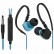 Наушники с микрофоном (гарнитура) вкладыши DEFENDER OutFit W770, проводные,1,5 м, черныйе с голубым, 63771