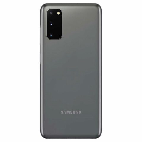 Смартфон SAMSUNG Galaxy S20, 2 SIM, 6,2”, 4G (LTE), 64/10 + 12 + 12 Мп, 128 ГБ, серый, металл, SM-G980FZADSER
