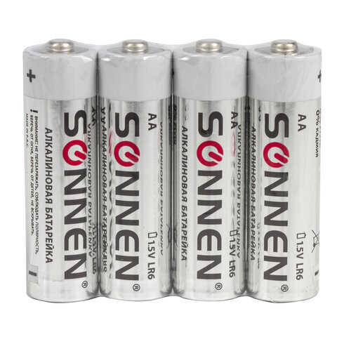 Батарейки КОМПЛЕКТ 30 (20+10) шт., SONNEN Alkaline, AA+ААА (LR6+LR03), в коробке, 455097