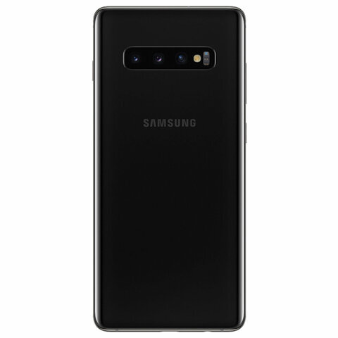 Смартфон SAMSUNG Galaxy S10+, 2 SIM, 6,4”, 4G (LTE), 16/10 + 8 + 12 + 12 Мп, 128 ГБ, черный, металл, SM-G975FCKDSER