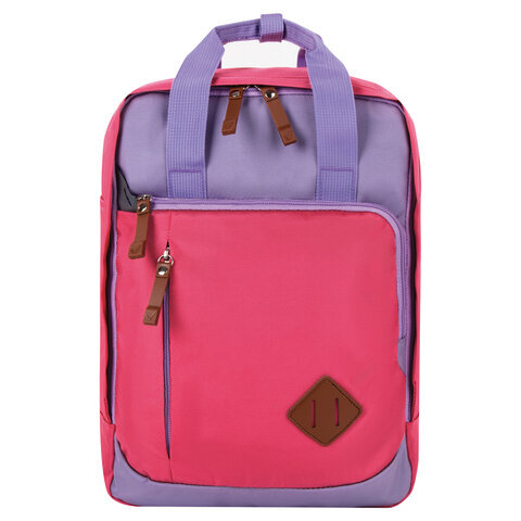 Рюкзак BRAUBERG FRIENDLY молодежный, розово-сиреневый, 37х26х13 см, 270092
