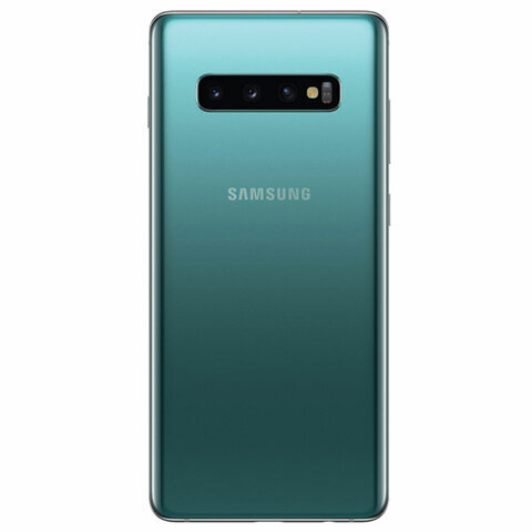 Смартфон SAMSUNG Galaxy S10+, 2 SIM, 6,4”, 4G (LTE), 16/10 + 8 + 12 + 12 Мп, 128 ГБ, аквам, металл, SM-G975FZGDSER