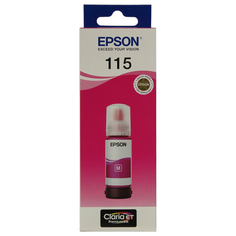 Чернила EPSON (C13T07D34A) для СНПЧ L8160/L8180, пурпурные, объем 70мл, ОРИГИНАЛЬНЫЕ,  C13T07D34A