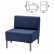 Кресло мягкое "Хост", "М-43", 620х620х780 мм, без подлокотников, экокожа, темно-синее