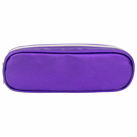 Пенал-косметичка BRAUBERG SPARKLE на молнии, мягкий, фиолетовый, 22х4х7 см, 270049