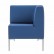 Кресло мягкое угловое "Хост", "М-43", 620х620х780 мм, без подлокотников, экокожа, голубое